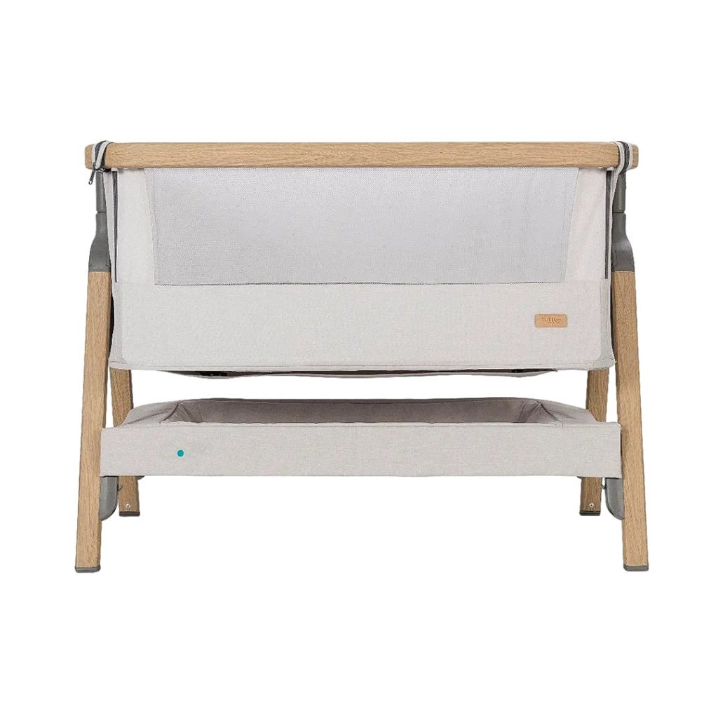 TUTTI BAMBINI Cozee Bedside Crib Oak Sterling Silver