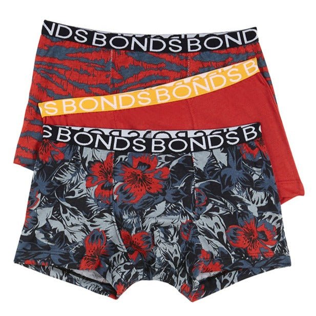 BONDS Boys 3 Pack Trunk Underwear - Volta Floral – Bambinista