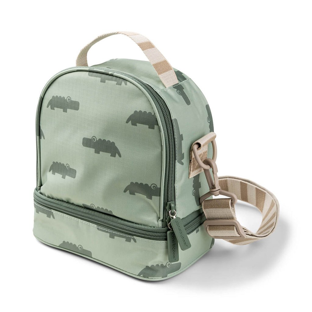 DONE BY DEER Kids Insulated Lunch Bag Croco Green Bambinista