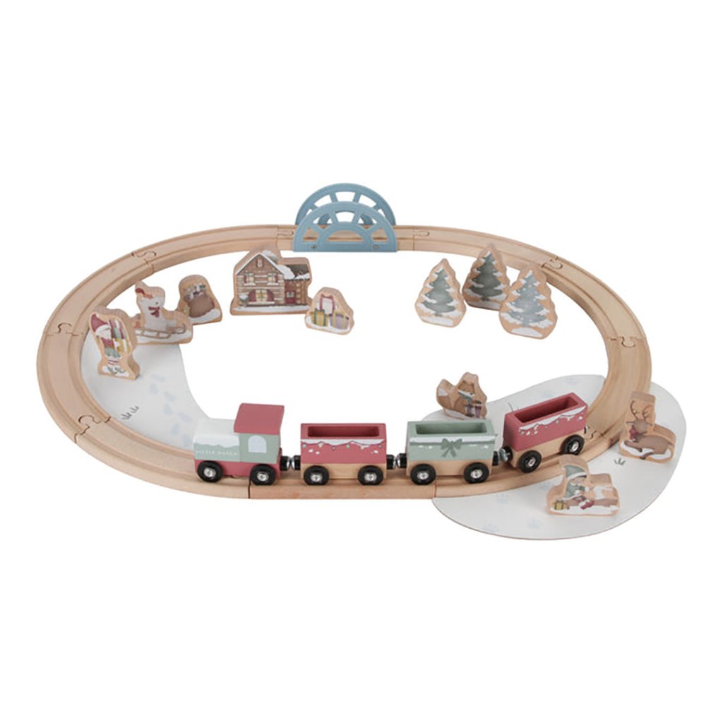 LITTLE DUTCH Christmas Wooden Train Track FSC Bambinista