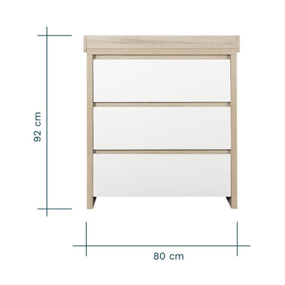 TUTTI BAMBINI Modena Changing Unit - White/Oak