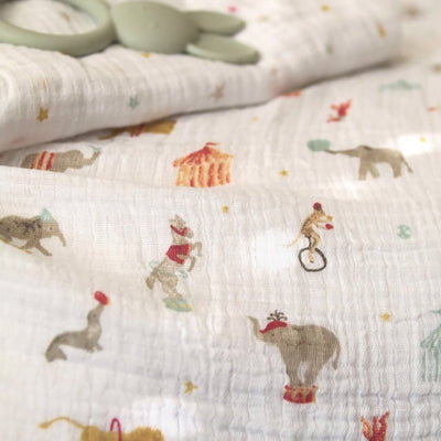 Bambinista-ADEN + ANAIS-Blankets-ADEN + ANAIS Essential Muslin 2 Pack Swaddle Blanket - Elephant Circus