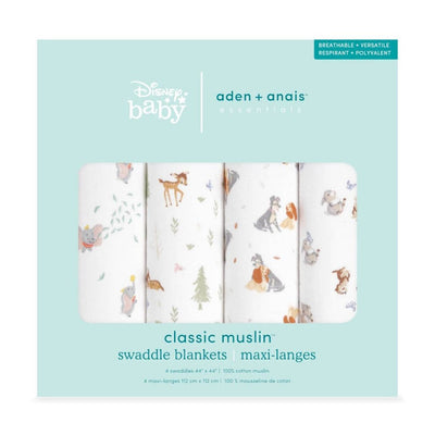 Bambinista-ADEN + ANAIS-Blankets-ADEN + ANAIS Essential Muslin 4 Pack Swaddle Blanket - Disney+ Friends