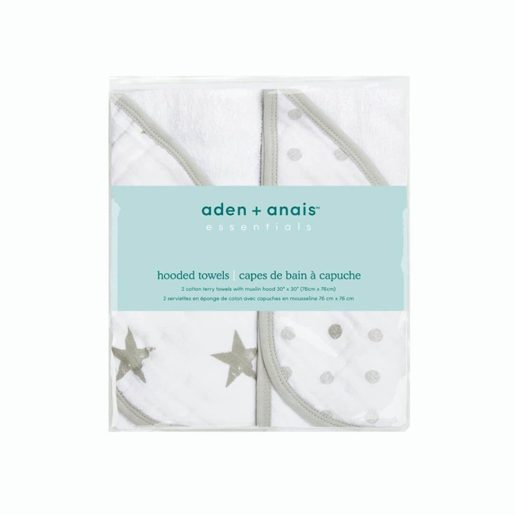 Bambinista-ADEN + ANAIS-Towels-ADEN + ANAIS Essentials 2 Pack Hooded Towel - Dusty