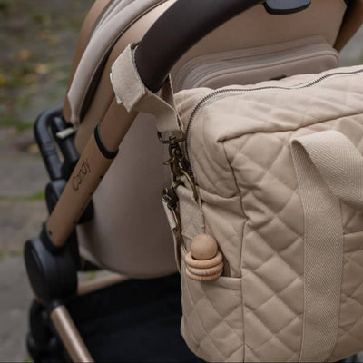 Bambinista - AVERY ROW - Accessories - AVERY ROW Baby Changing Bag - Natural (With Pram Clips)