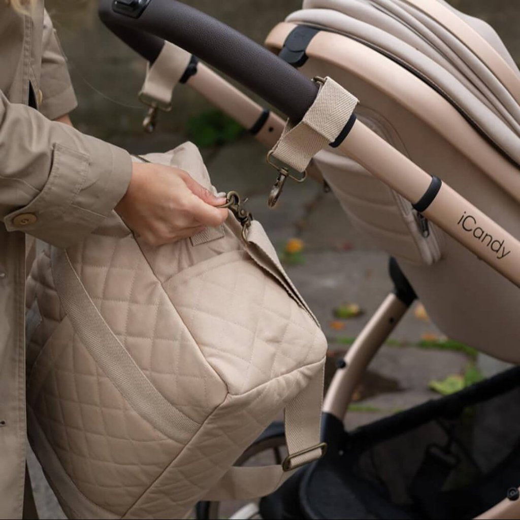 Bambinista - AVERY ROW - Accessories - AVERY ROW Baby Changing Bag - Natural (With Pram Clips)