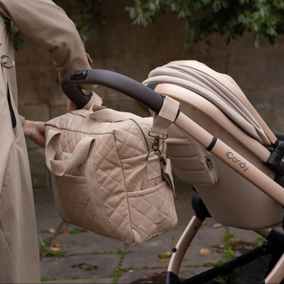 Bambinista - AVERY ROW - Accessories - AVERY ROW Baby Changing Bag - Natural (With Pram Clips)