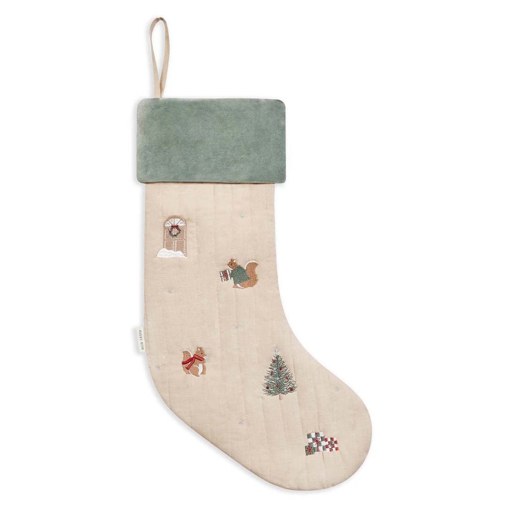 Bambinista - AVERY ROW - Stockings - AVERY ROW Christmas Stocking - Festive Forest Squirrel