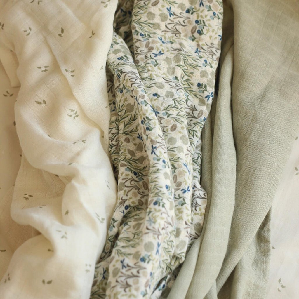 Bambinista - AVERY ROW - Blankets - AVERY ROW Organic Baby Muslin Squares Set of 3 - Riverbank