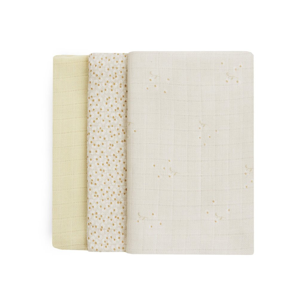 Bambinista - AVERY ROW - Blankets - AVERY ROW Organic Baby Muslin Squares Set of 3 - Wild Chamomile