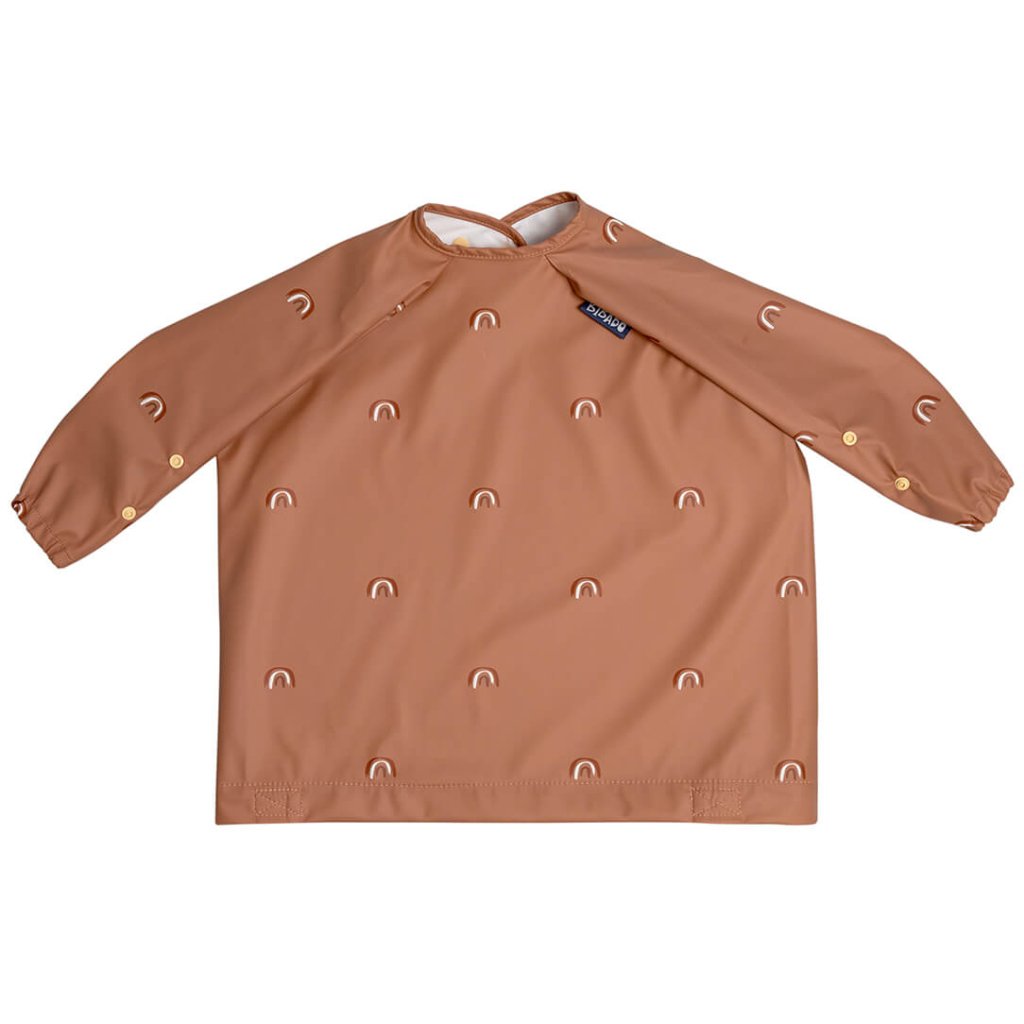 Bambinista - BIBADO - Tableware - Bibado Chasing Rainbows Coverall Weaning Bib - Terracotta