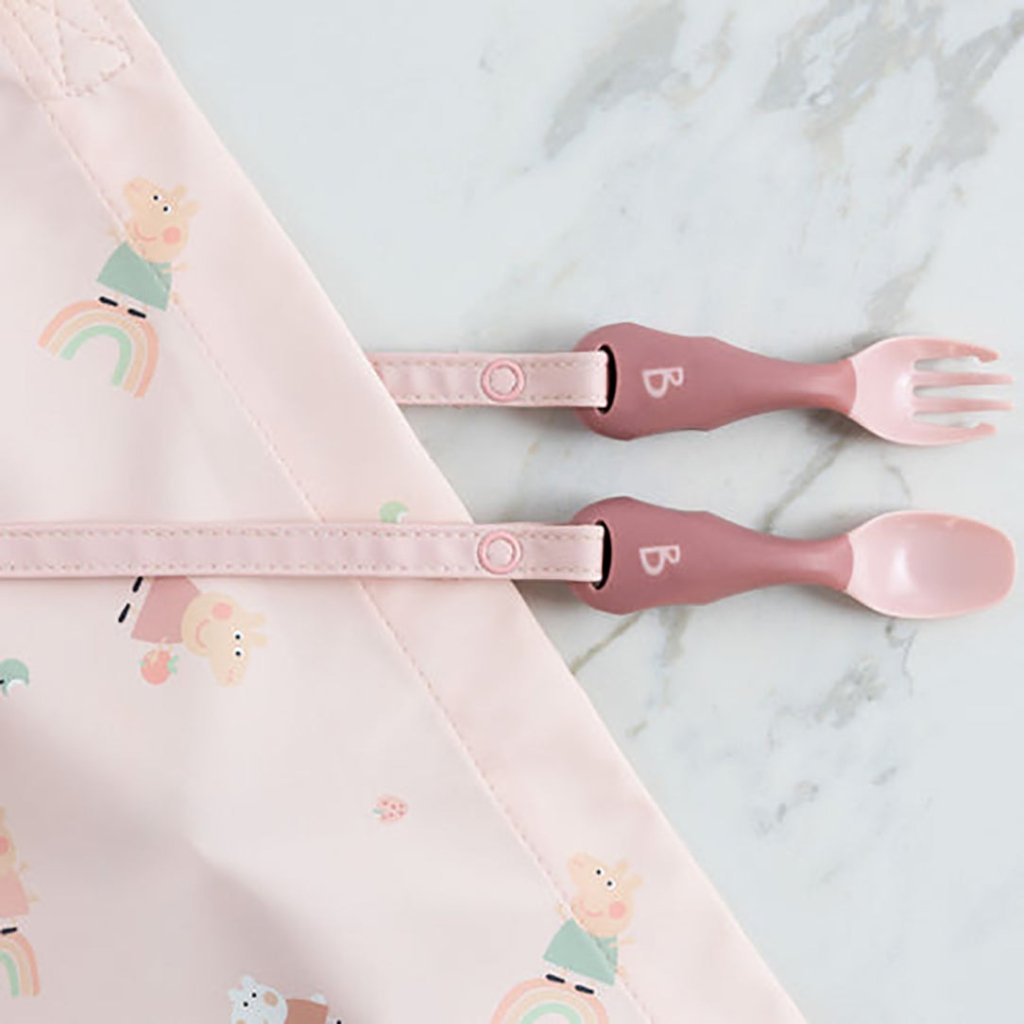 Bambinista - BIBADO - Tableware - BIBADO Handi Attachable Baby Cutlery - Blush Two Pack