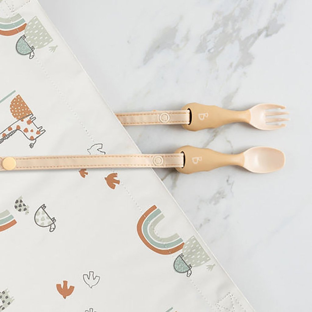 Bambinista - BIBADO - Tableware - BIBADO Handi Attachable Baby Cutlery - Fawn Two Pack