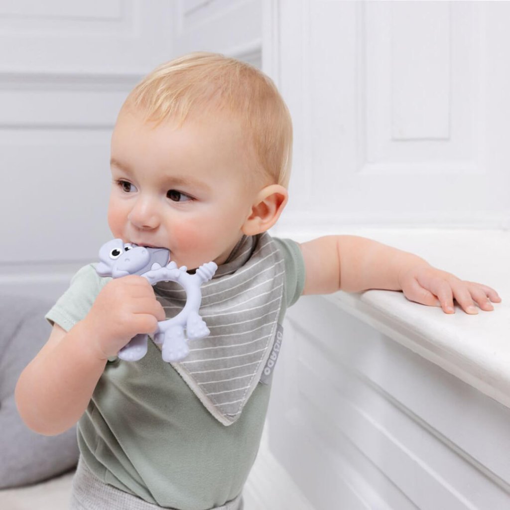 Bambinista - BIBADO - Tableware - Bibado Sensory Teether Dotty the Dinosaur Mist - Grey