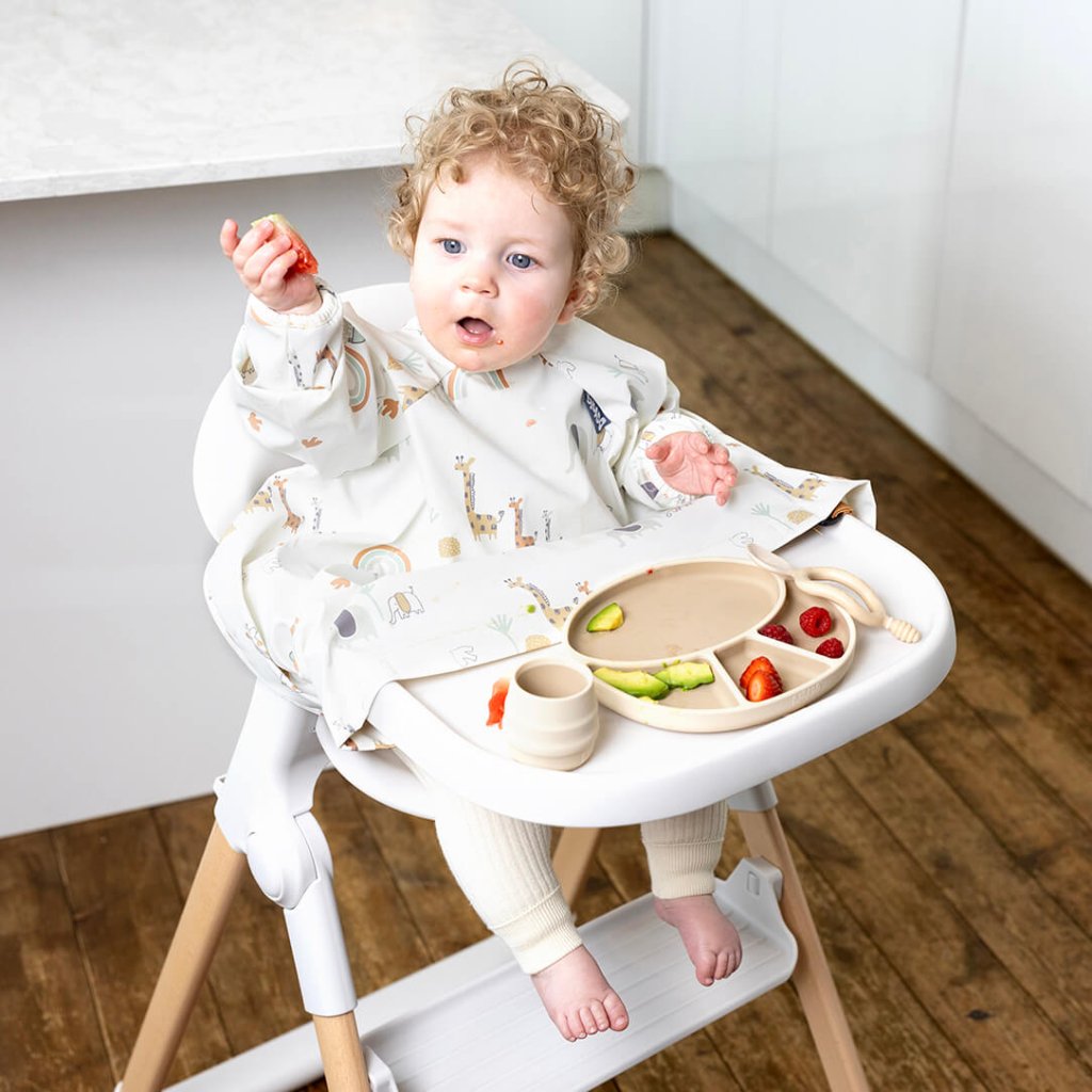 Bambinista - BIBADO - Tableware - Bibado Serengeti Spaghetti Coverall Weaning Bib - Fawn