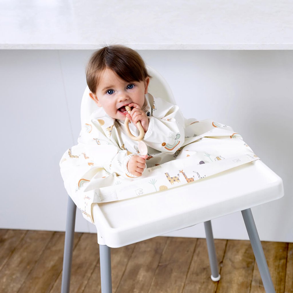 Bambinista - BIBADO - Tableware - Bibado Serengeti Spaghetti Coverall Weaning Bib - Fawn