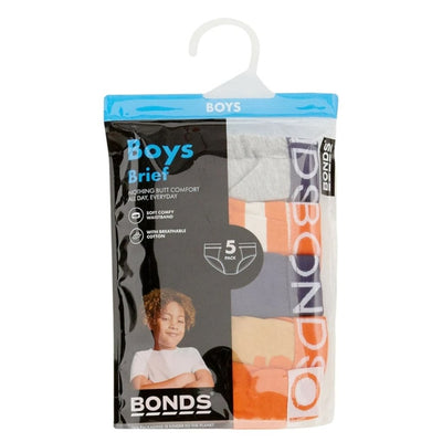 Bambinista - BONDS - Underwear - BONDS Boys Underwear Brief 5 Pack - PRINT S2W