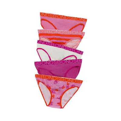 Bambinista - BONDS - Bottom - BONDS Girls Bikini 5 Pack - Lolly Ice Stripe