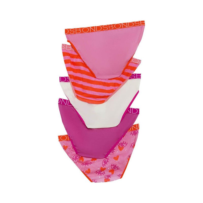 Bambinista - BONDS - Bottom - BONDS Girls Bikini 5 Pack - Lolly Ice Stripe