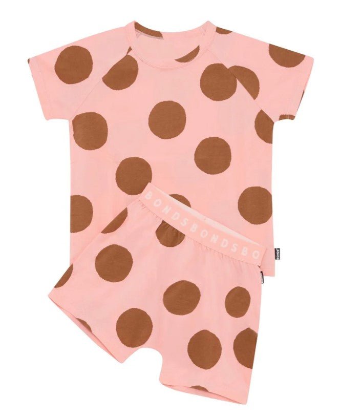 Bambinista - BONDS - Pajamas - BONDS Kids Tee Short Sleep Set - Playful Spots Pink