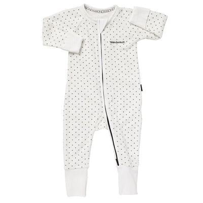 Bambinista - BONDS - Rompers - BONDS Poodlette Zip Wondersuit - White & Admiral Jess Spot