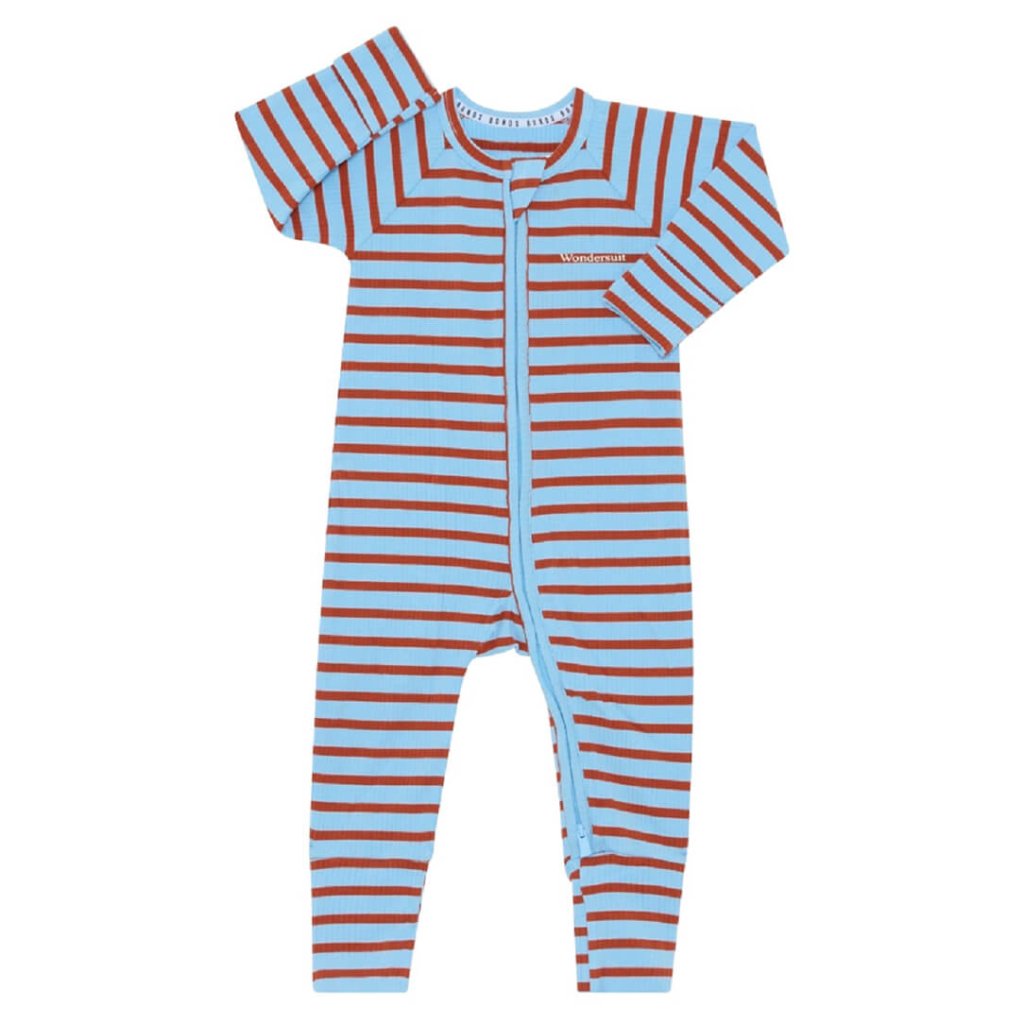 Bambinista - BONDS - Rompers - BONDS Ribbed Zip Wondersuit Baby Romper - Airbourne / Pompeii