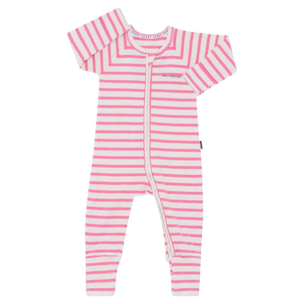 Bambinista - BONDS - Rompers - BONDS Ribbed Zip Wondersuit Baby Romper - Lolly Ice / Marscapone