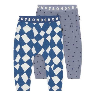 Bambinista - BONDS - Bottom - BONDS Roomies 2 Pack Legging - Cubic Cascade/Ditsy Dots