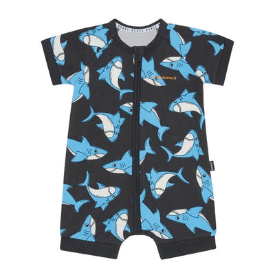 Bambinista - BONDS - Rompers - BONDS Shorty Zippy Romper - Shark Swirl