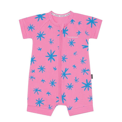 Bambinista - BONDS - Rompers - BONDS Shorty Zippy Romper - Stella Symmetry Pink