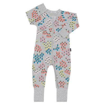 Bambinista - BONDS - Rompers - BONDS Zip Wondersuit Baby Romper - Blossomfield / New Grey Marle