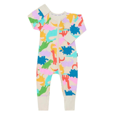 Bambinista - BONDS - Rompers - BONDS Zip Wondersuit Baby Romper - Dino Party / Sesame Seed