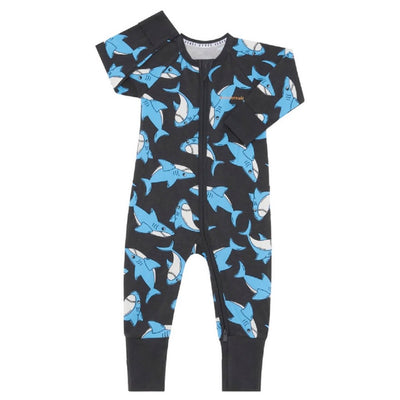 Bambinista - BONDS - Rompers - BONDS Zip Wondersuit Baby Romper - Shark Swirl