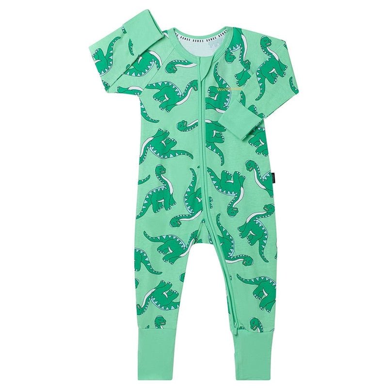 Bambinista - BONDS - Rompers - BONDS Zip Wondersuit - Brachio Roar Us Green