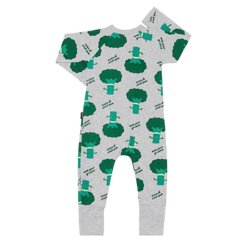 Bambinista - BONDS - Rompers - BONDS Zip Wondersuit - Eat Your Greens Grey Marle