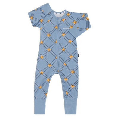 Bambinista - BONDS - Rompers - BONDS Zip Wondersuit - Starlit Check Blue