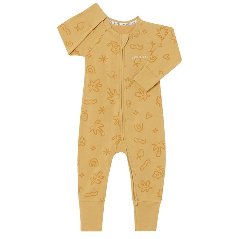 Bambinista - BONDS - Rompers - BONDS Zip Wondersuit - Treasure Hunt Mustard