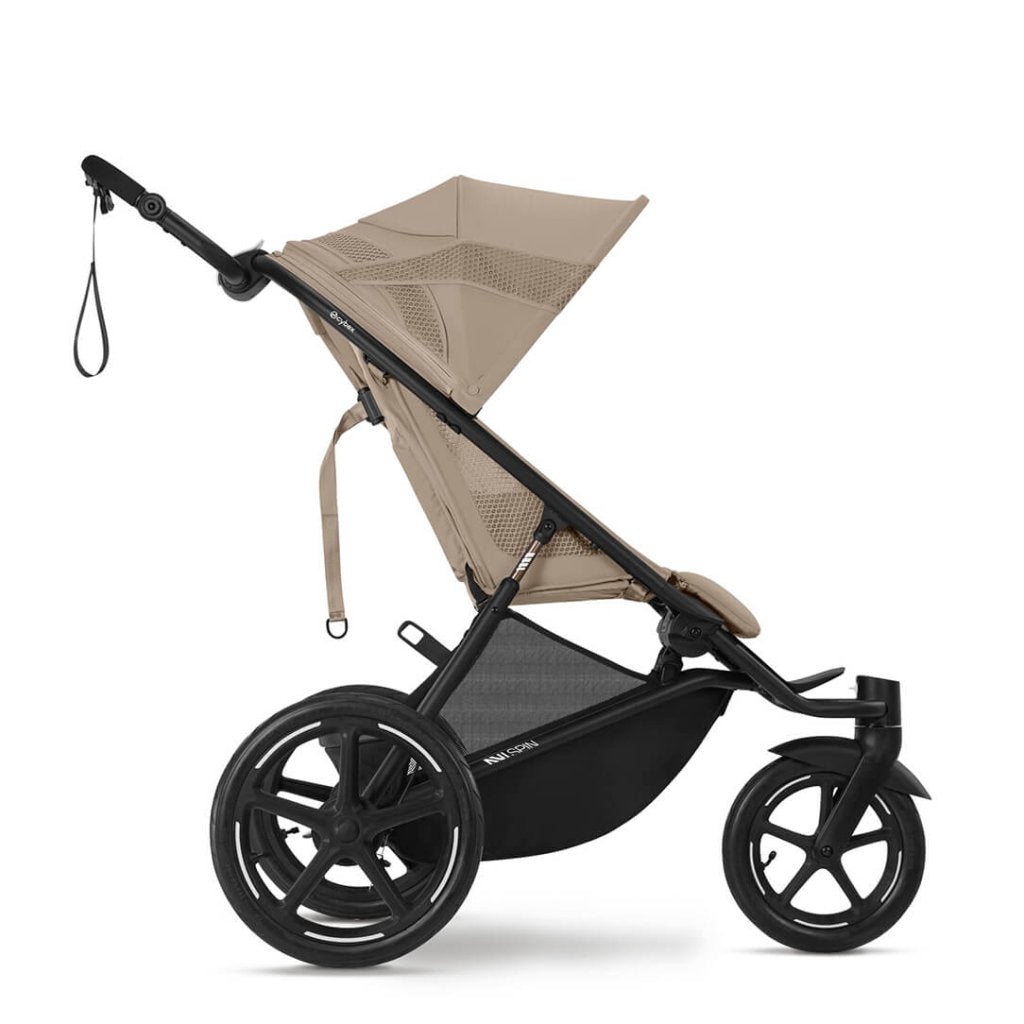 Bambinista - CYBEX - Travel - CYBEX AVI SPIN Black 3 Wheel Pushchair - Almond Beige (2024 New Generation)