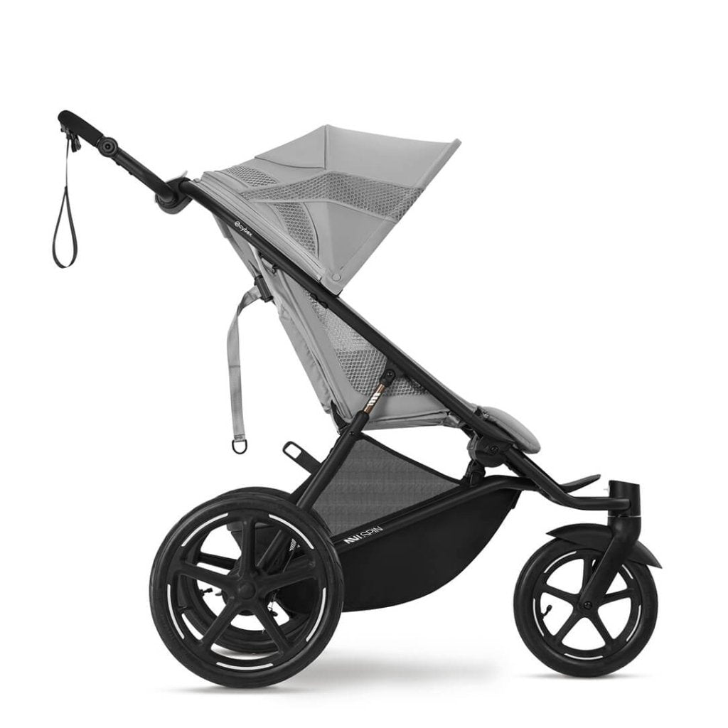 Bambinista - CYBEX - Travel - CYBEX AVI SPIN Black 3 Wheel Pushchair - Fog Grey (2024 New Generation)