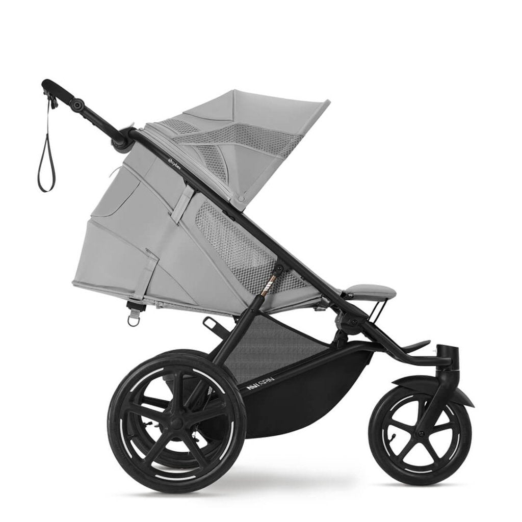 Bambinista - CYBEX - Travel - CYBEX AVI SPIN Black 3 Wheel Pushchair - Fog Grey (2024 New Generation)