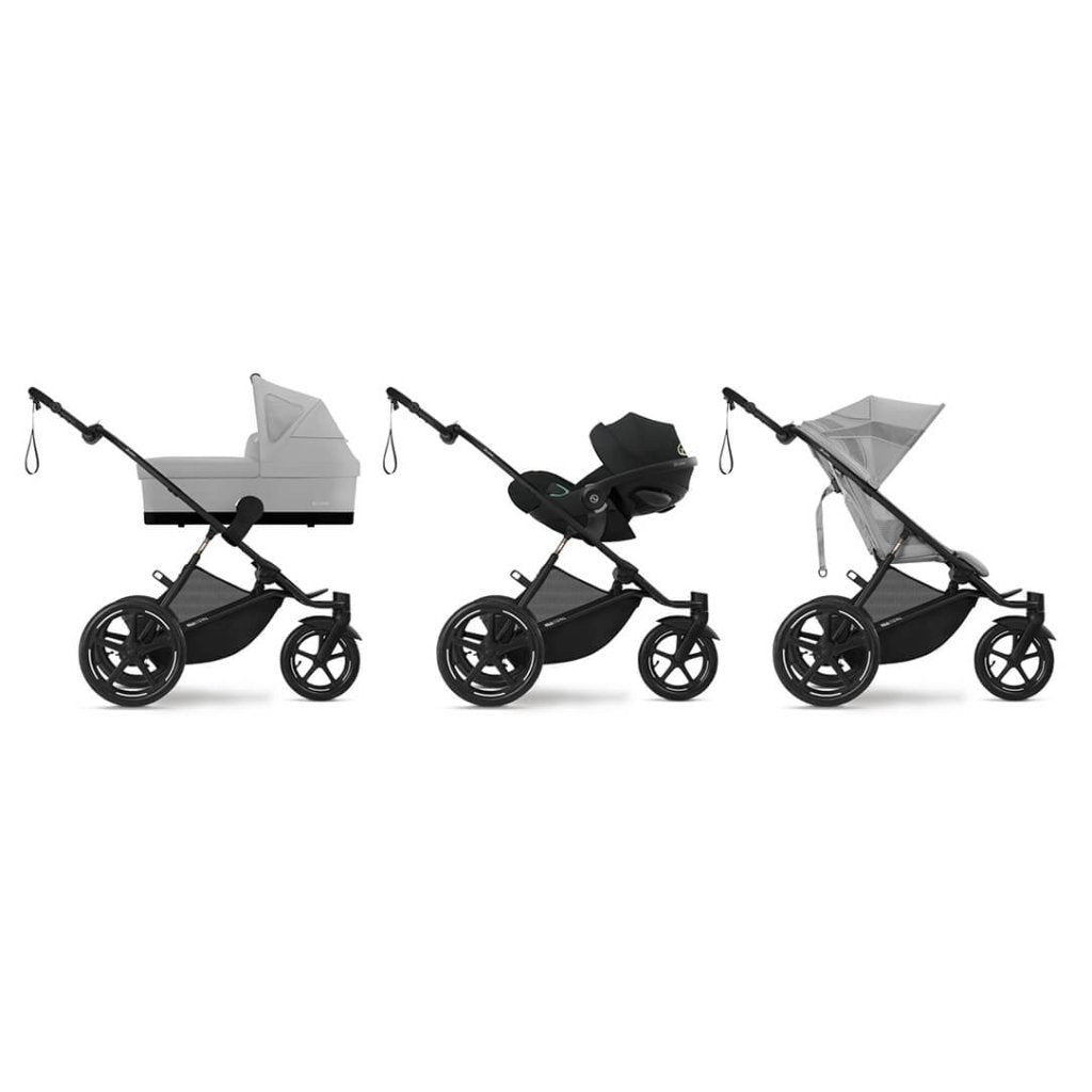 Bambinista - CYBEX - Travel - CYBEX AVI SPIN Black 3 Wheel Pushchair - Fog Grey (2024 New Generation)