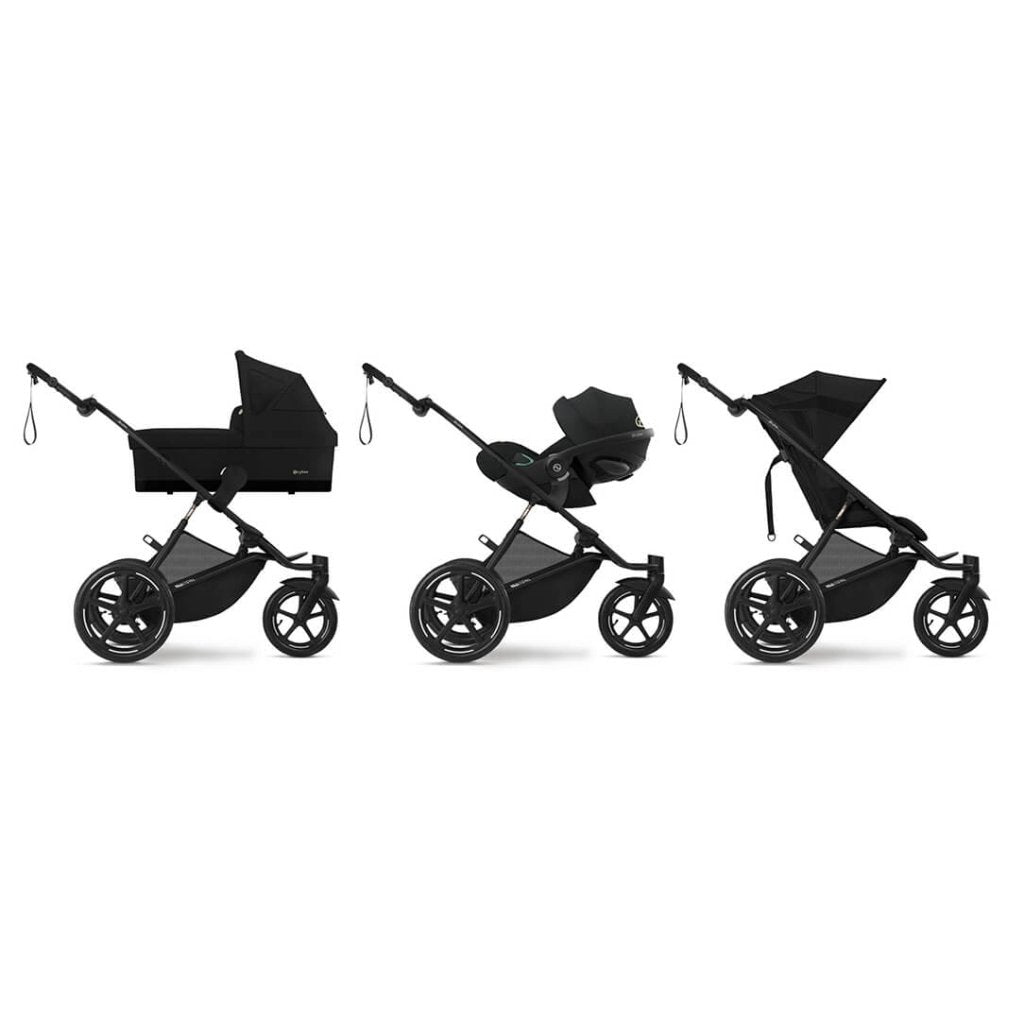 Bambinista - CYBEX - Travel - CYBEX AVI SPIN Black 3 Wheel Pushchair - Moon Black (2024 New Generation)