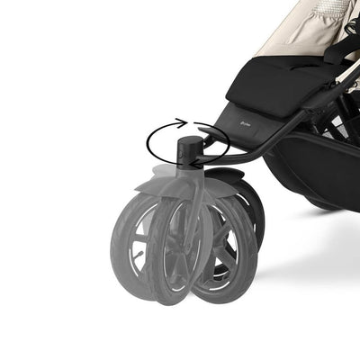 Bambinista - CYBEX - Travel - CYBEX AVI SPIN Black 3 Wheel Pushchair - Seashell Beige (2024 New Generation)