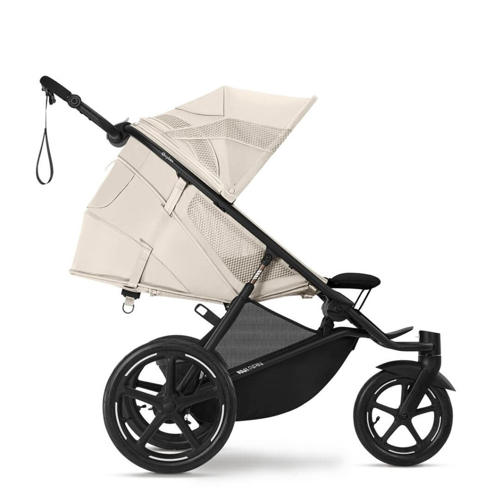 Bambinista - CYBEX - Travel - CYBEX AVI SPIN Black 3 Wheel Pushchair - Seashell Beige (2024 New Generation)