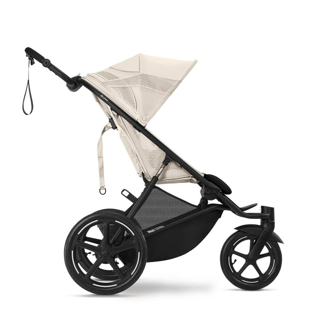 Bambinista - CYBEX - Travel - CYBEX AVI SPIN Black 3 Wheel Pushchair - Seashell Beige (2024 New Generation)