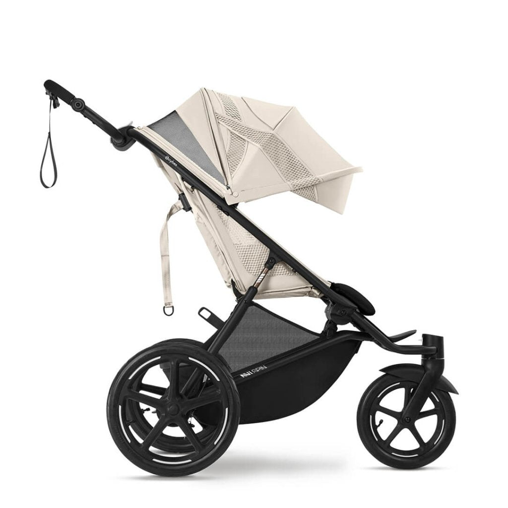 Bambinista - CYBEX - Travel - CYBEX AVI SPIN Black 3 Wheel Pushchair - Seashell Beige (2024 New Generation)