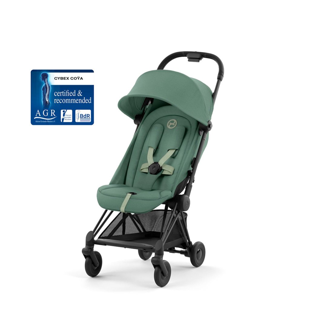 Bambinista - CYBEX - Pushchairs - CYBEX COYA Ultra - compact Pushchair with Matt Black Frame - Leaf Green