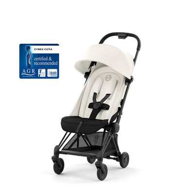 Bambinista - CYBEX - Pushchairs - CYBEX COYA Ultra - compact Pushchair with Matt Black Frame - Off White