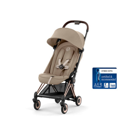 Bambinista - CYBEX - Pushchairs - CYBEX COYA Ultra - compact Pushchair with Rosegold Frame - Cozy Beige