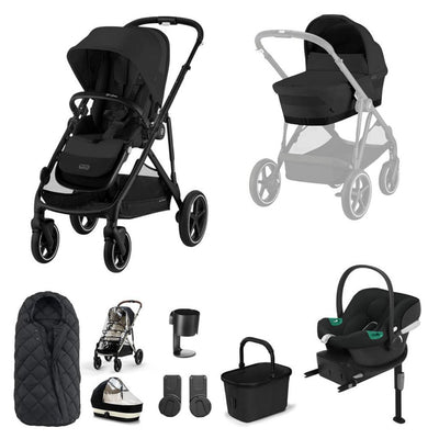 Bambinista - CYBEX - Travel - CYBEX Gazelle S Travel System Comfort Bundle With Snogga and ATON B2 - Moon Black